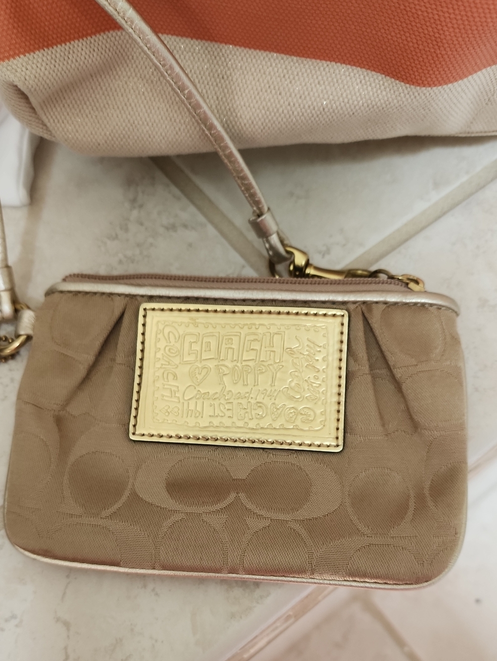 🧡💛 COACH BEACH TOTE & POPPY WALLET 💛🧡 - Picture 12 of 16